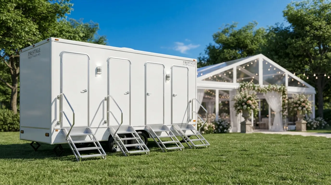 4 Stall Restroom Trailer in Burbank, CA