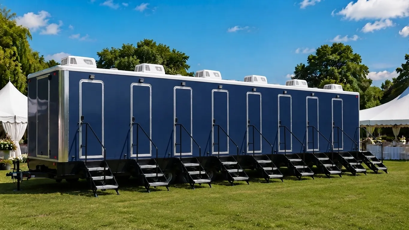 8 Stall Restroom Trailer in Burbank, CA